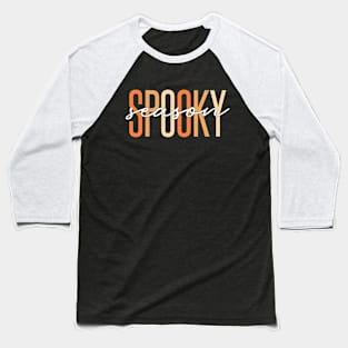 Spooky Season Halloween Fall Colors Baseball T-Shirt